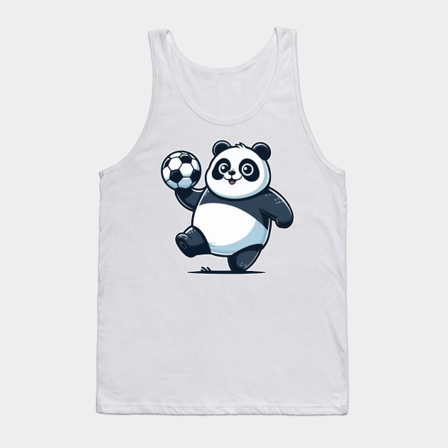 Panda as Soccer player at Soccer Tank Top by fikriamrullah